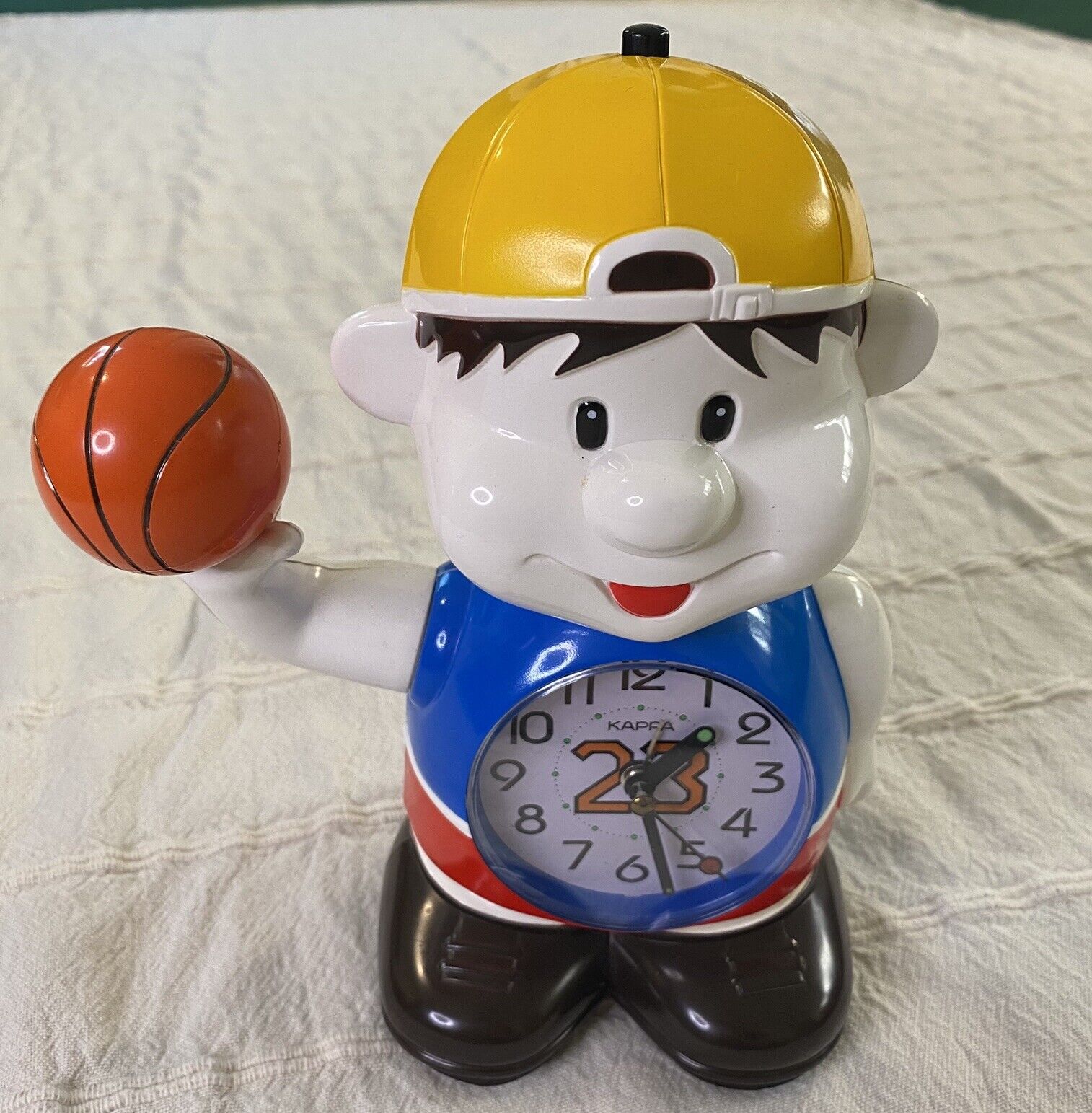 Vintage Talking Alarm Clock 1980\'s KAPPA Korean Basketball Boy Novelty Rare