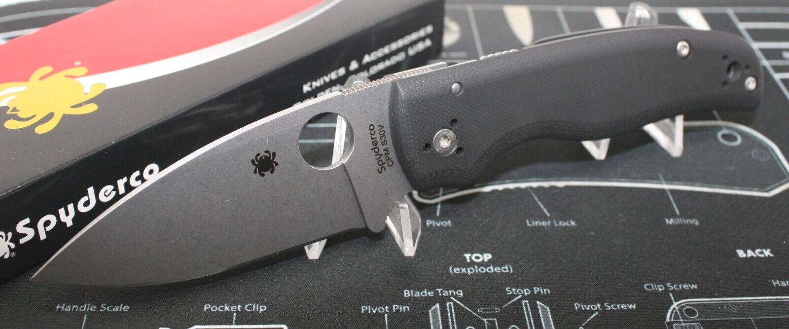 Spyderco Shaman C229GP S30V Blade Compression Lock G10 Folding Pocket Knife