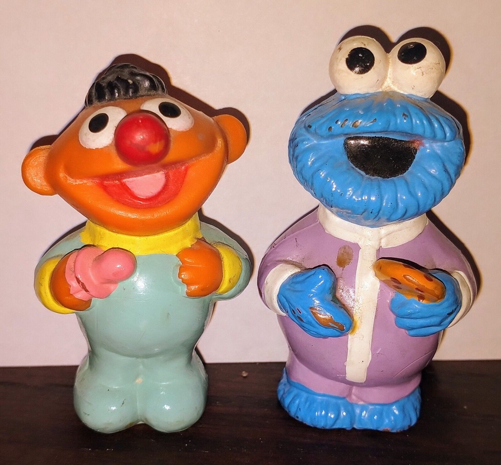 'SESAME STREET BABIES' PVC (LOT OF 2) ERNIE & COOKIE MONSTER 1992 THE MUPPETS