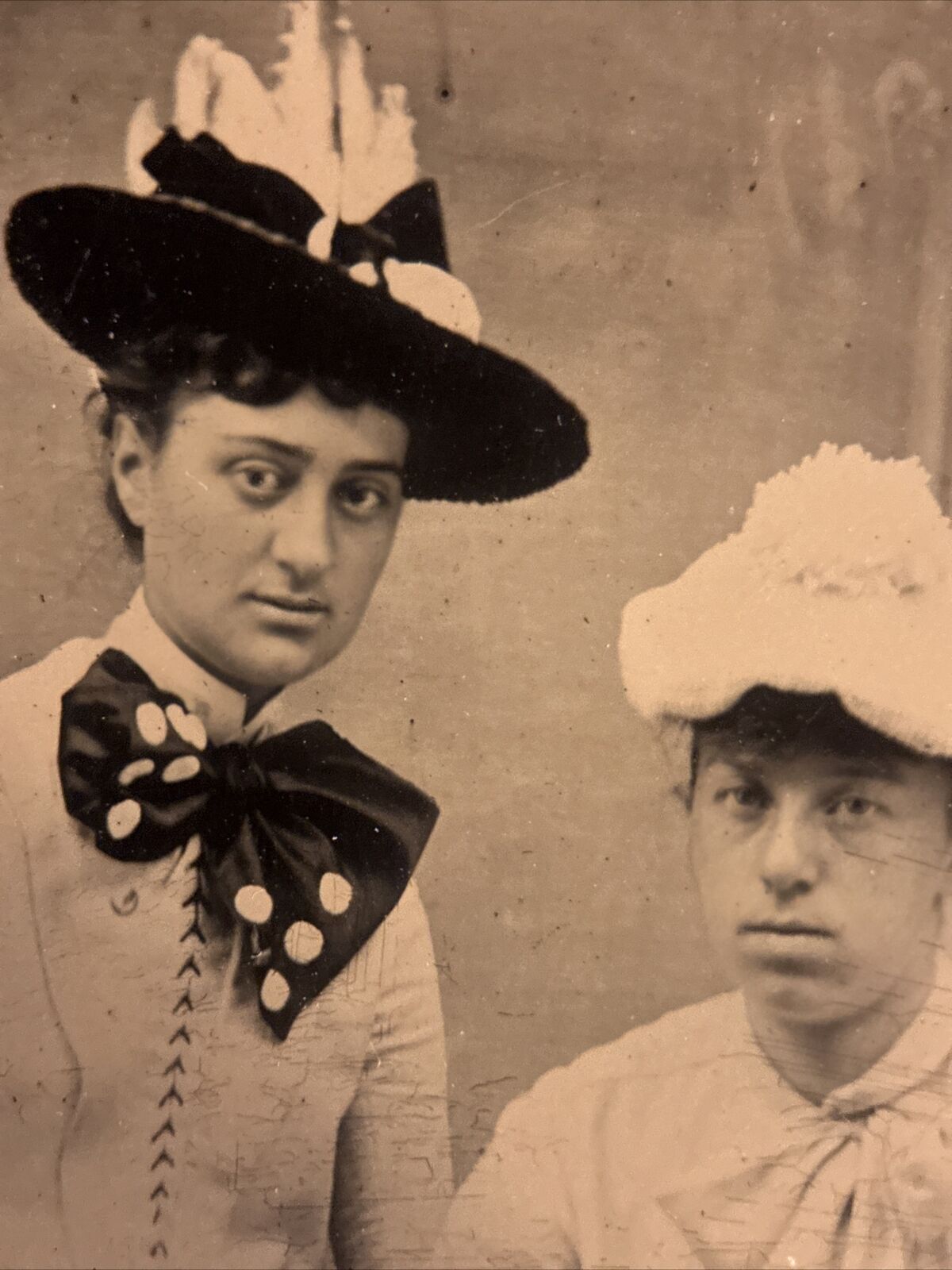 Tintype Two Victorian Era Woman Circa 1860’s