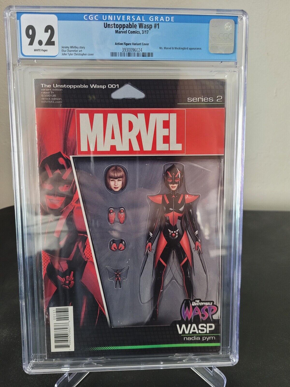 UNSTOPPABLE WASP #1 CGC 9.2 GRADED MARVEL COMICS ACTION FIGURE VARIANT COVER