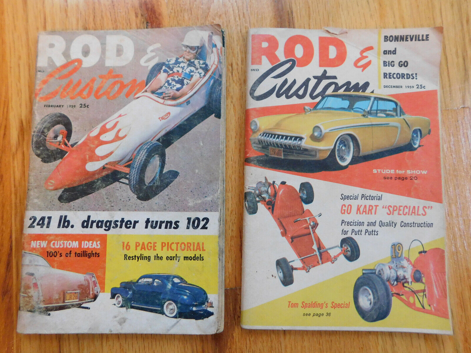 2 Vintage 1959 Rod And Custom Magazines