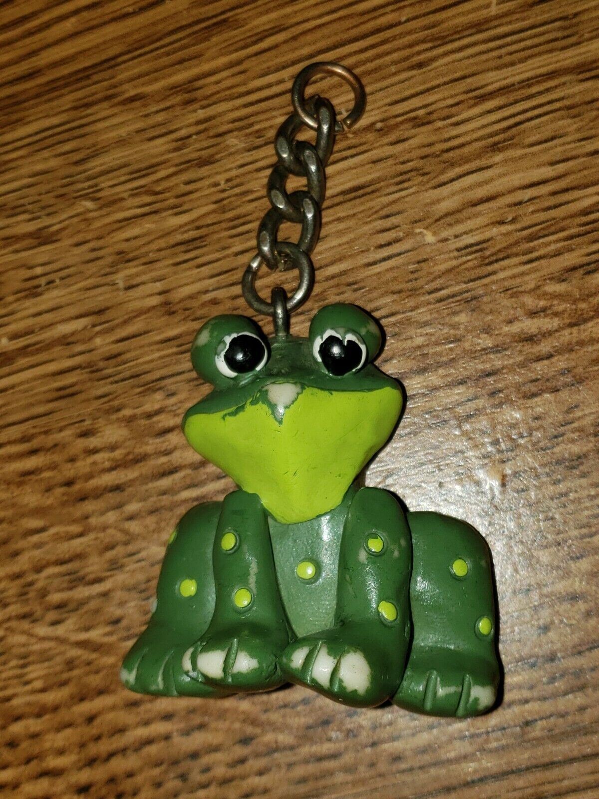 Vintage Green Frog Keychain