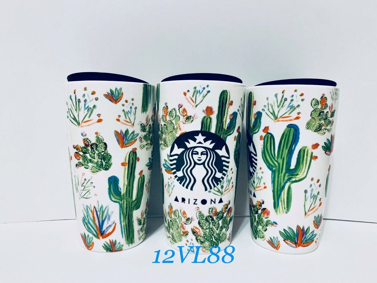 BRAND NEW & UNUSED - Starbucks - Arizona - Cactus - Ceramic Travel Tumbler Mug
