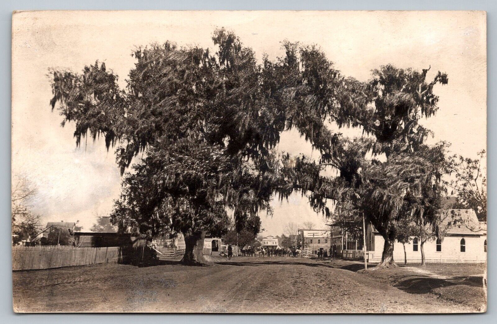 Postcard Entrance To Brazoria Texas Large Gate Dirt Road CYKO c 1904 Rare RPPC