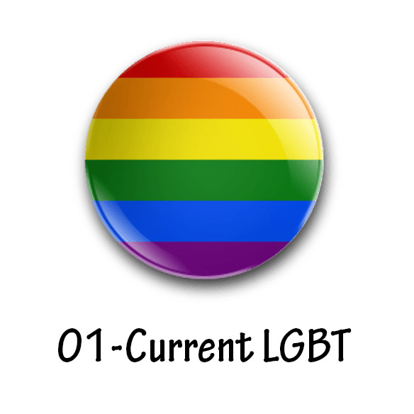 The Original LGBT/LGBTQIA+ 25mm/1 Inch Pride Flag Badges (81 To Choose From) Gay