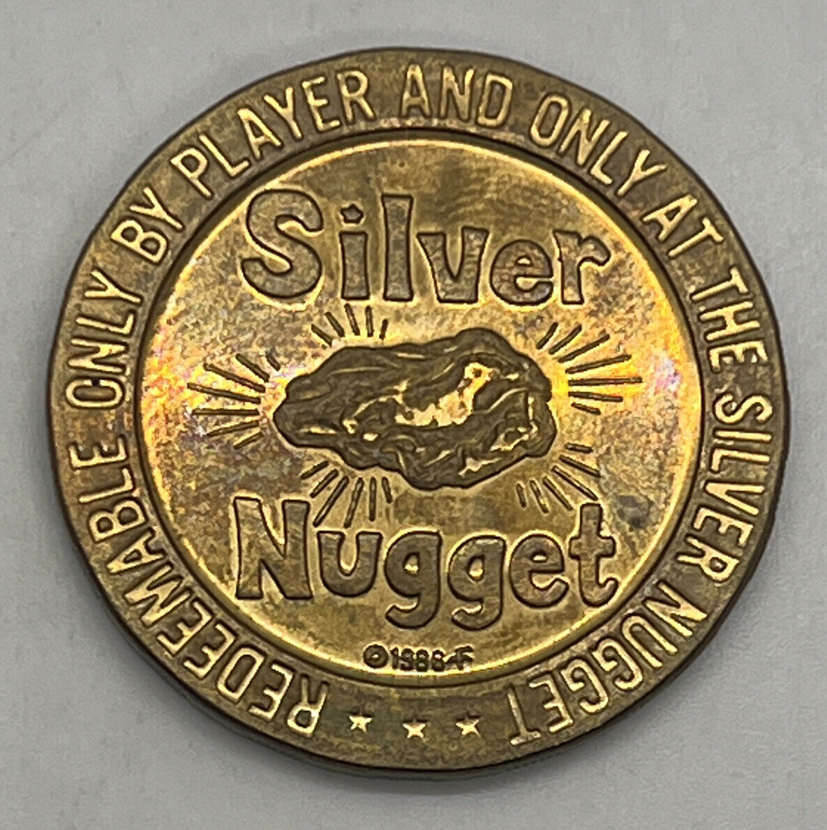Silver Nugget Casino North Las Vegas NV $1 Slot Gaming Token Franklin Mint 1966
