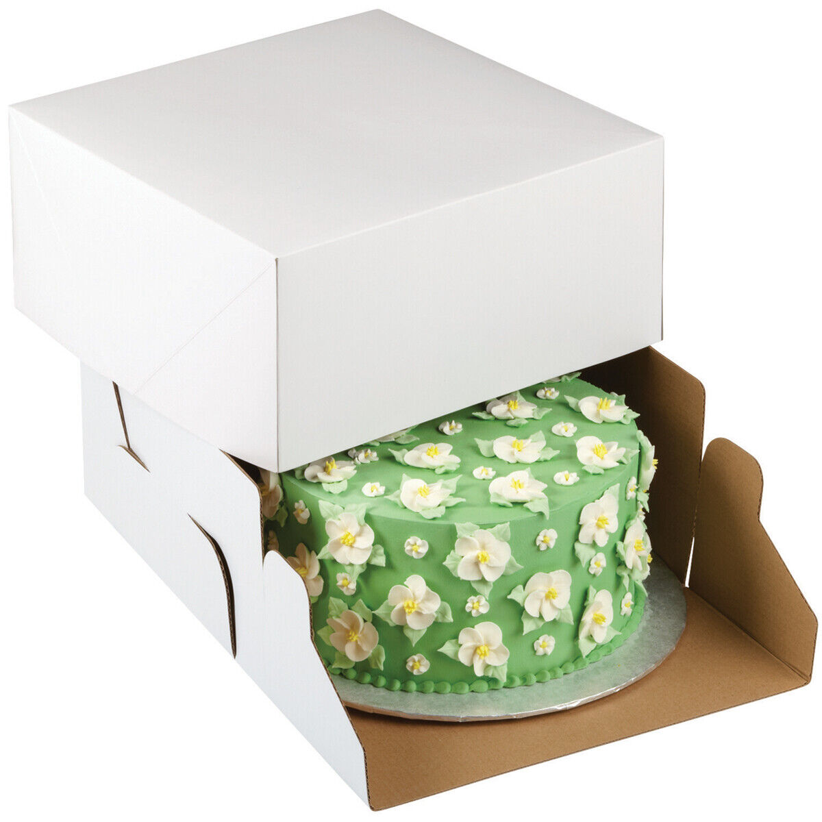 Corrugated Cake Boxes White 10\