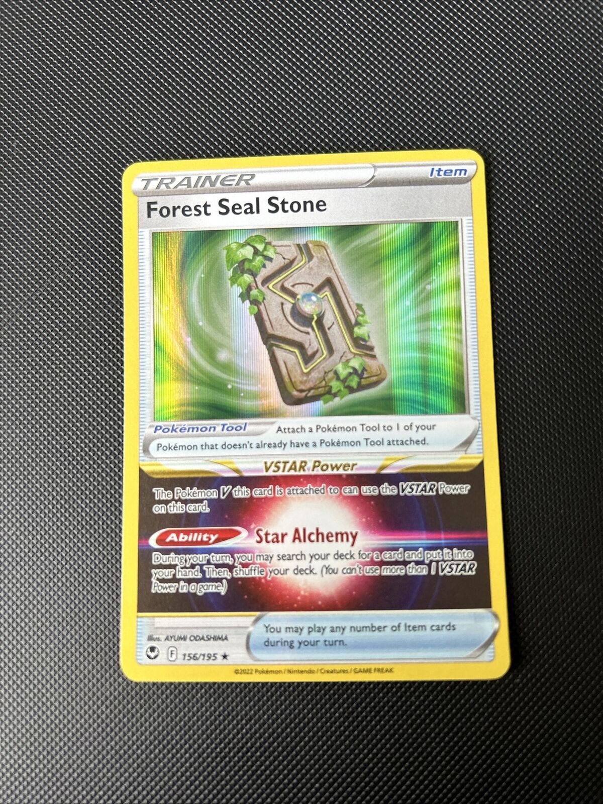 Forest Seal Stone - 156/195 - Silver Tempest - Holo Rare - Pokémon TCG