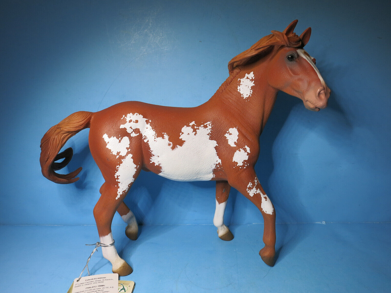 CollectA Figurine  DELUXE SCALE Chestnut Pinto Mustang Stallion -New-USA SELLER
