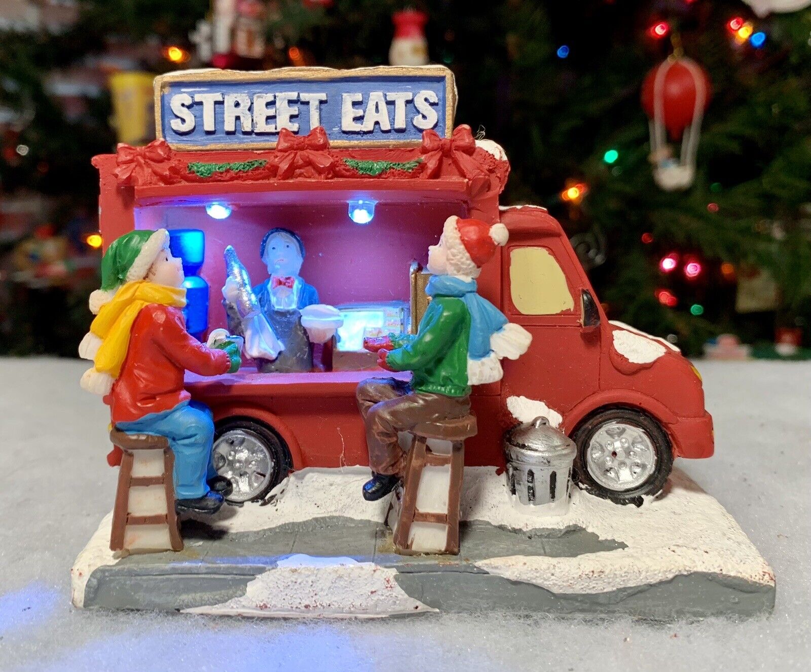 Holiday Time Christmas Village 4.5” LIGHTED STREET EATS Food Truck Accessory