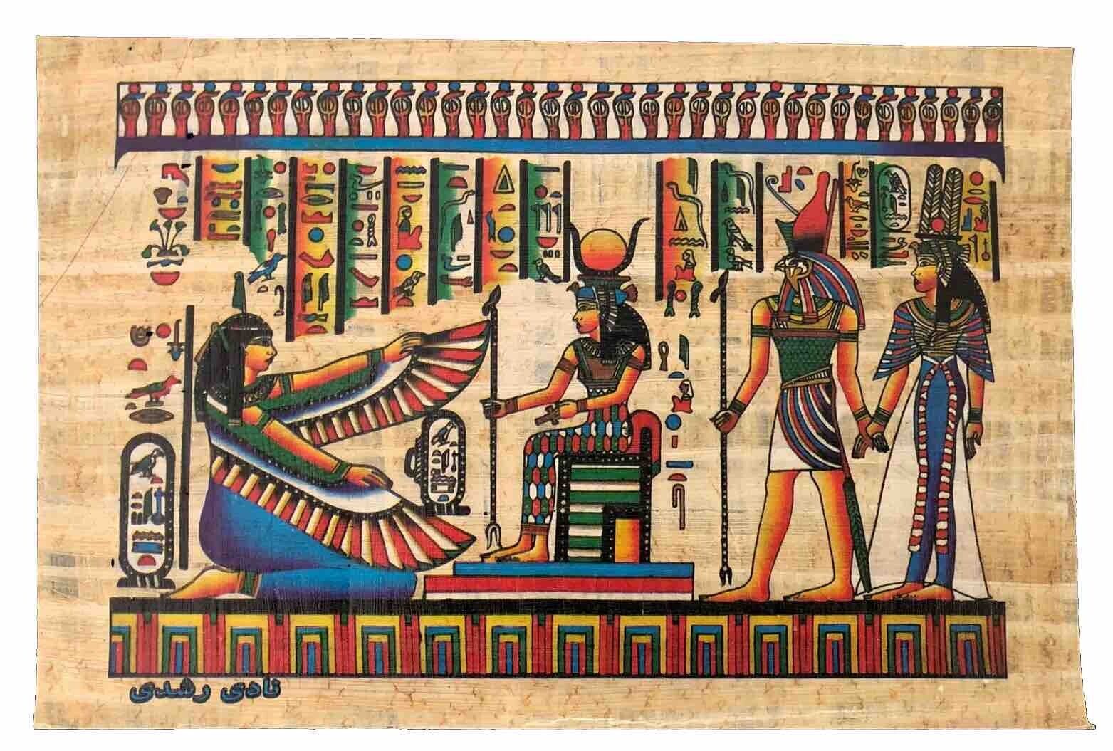 Handmade Egyptian papyrus-Queen Nefertari Journey A life 8x12”