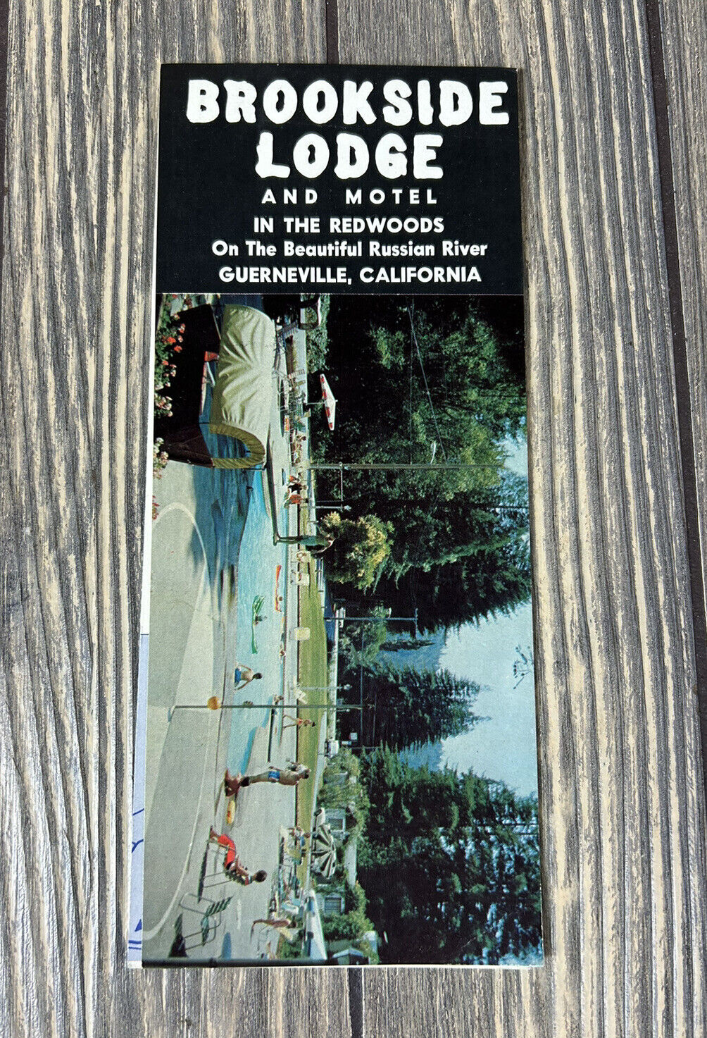 Vintage Brookside Lodge And Motel In The Redwoods Pamphlet Brochure