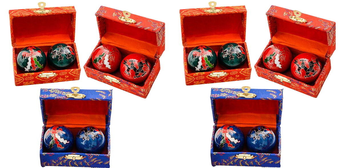 6 SETS CHINESE HEALTH STRESS BAODING BALLS THERAPY DRAGON WHOLESALE DEAL