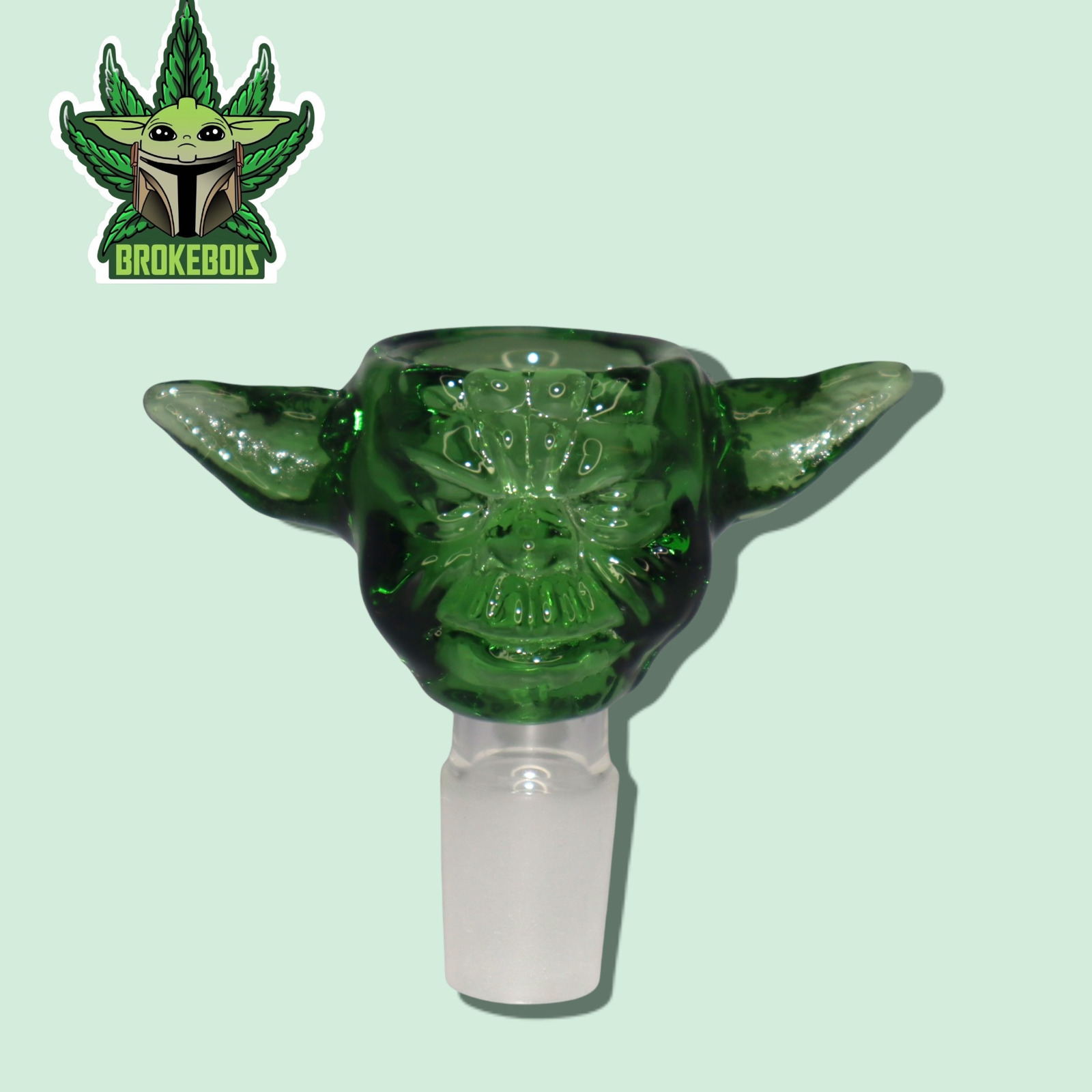 18MM Think Quality Glass Yoda Replacement Bowl Head Piece - Tobacco Bong Bowl