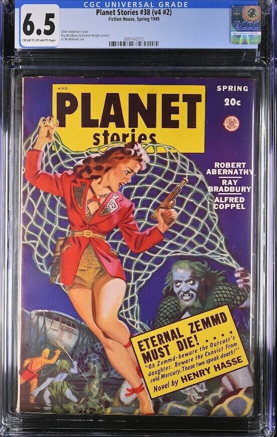 PLANET STORIES #38 - Spring 1949, GGA, Bradbury Pulp CGC 6.5