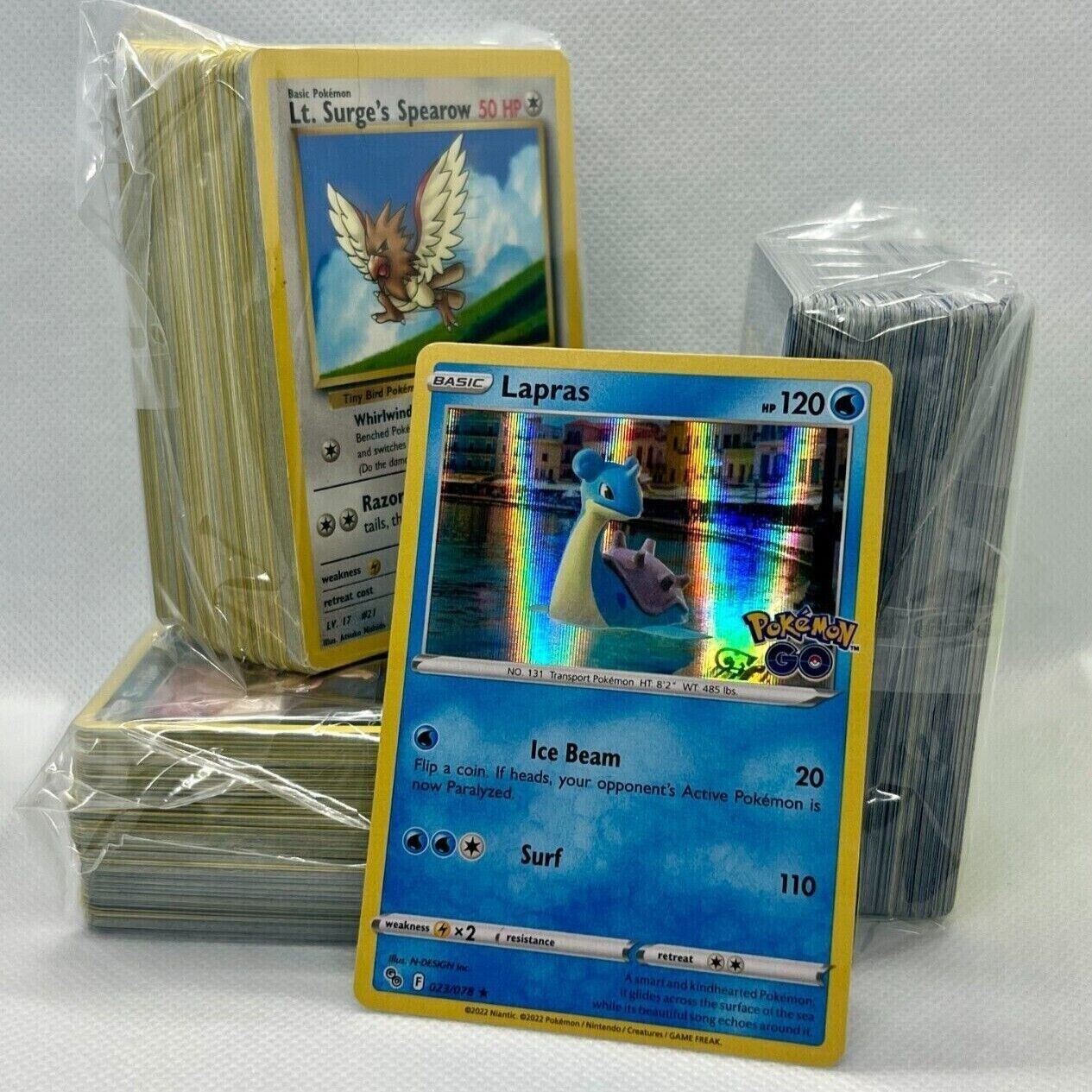 100 Pokemon TCG Card Bulk Lot - Guaranteed 10 Holo/Reverse Holo Rare, Uncommon
