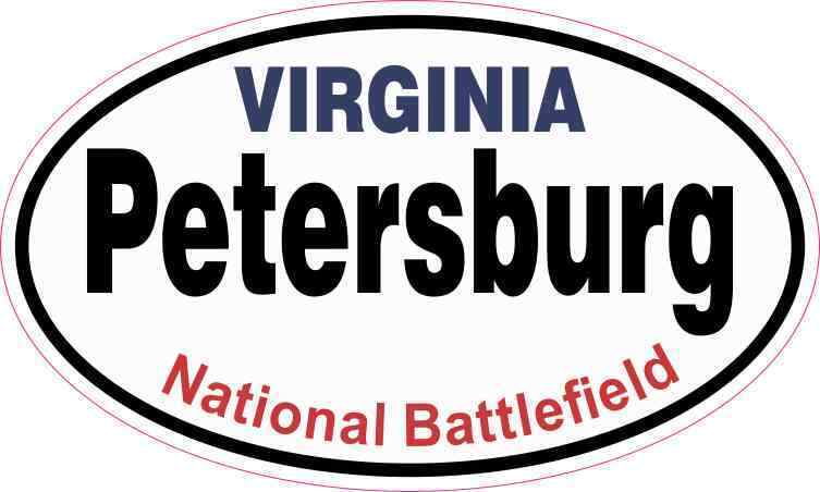 5x3 Oval Petersburg National Battlefield Sticker Car Truck Vehicle Bumper Decal
