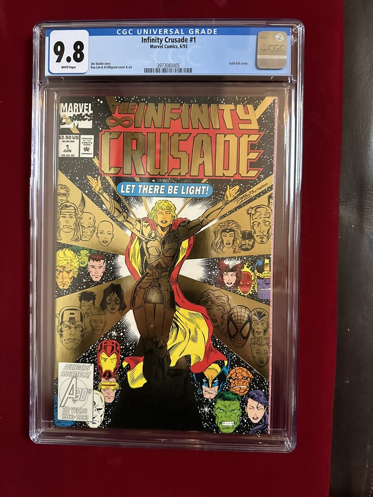Infinity Crusade #1 Marvel Comics CGC 9.8 (6/93) White Pages Gold Foil Cover