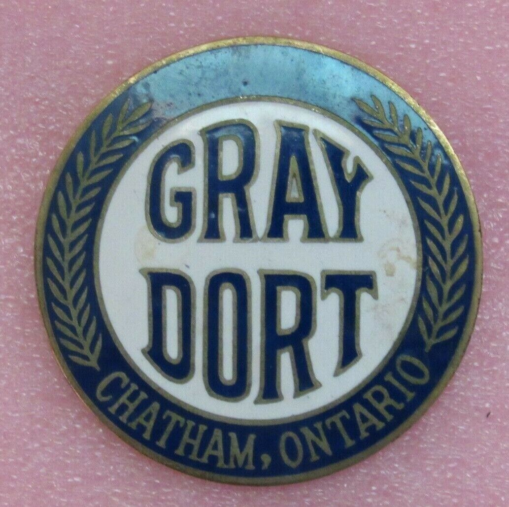 Vintage 1915-1925 Gary Dort Radiator Badge Enamel Rare Trim Sign Emblem