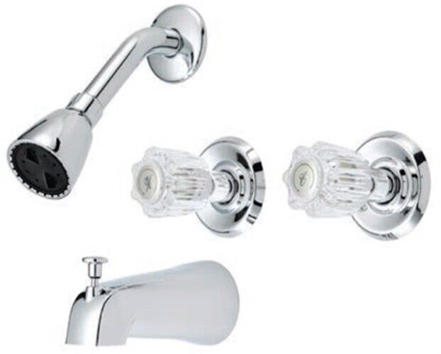 Faucet,Tub/Shower,2-Hdl Chrome by MUELLER INDUSTRIES/B & K