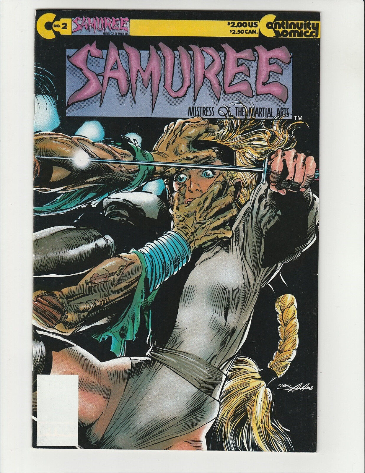 Samuree #2 (1987 Series) Continuity Comics Neal Adams Wraparound Cover (9.0)