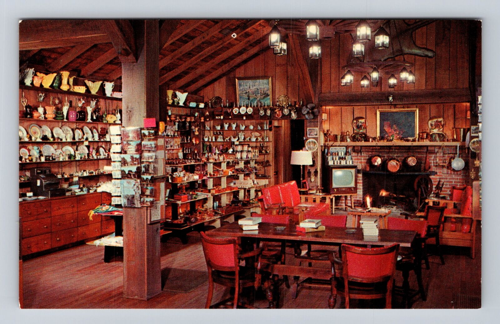 Springfield IL-Illinois, New Salem Lodge Lounge & Gift Shop, Vintage Postcard