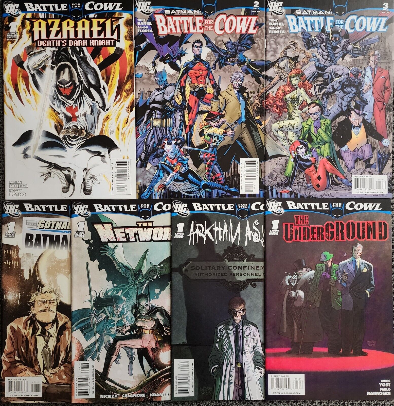 Battle for the Cowl #1 DC Comic Book Lot Batman Dark Knight Arkham KEY Joker