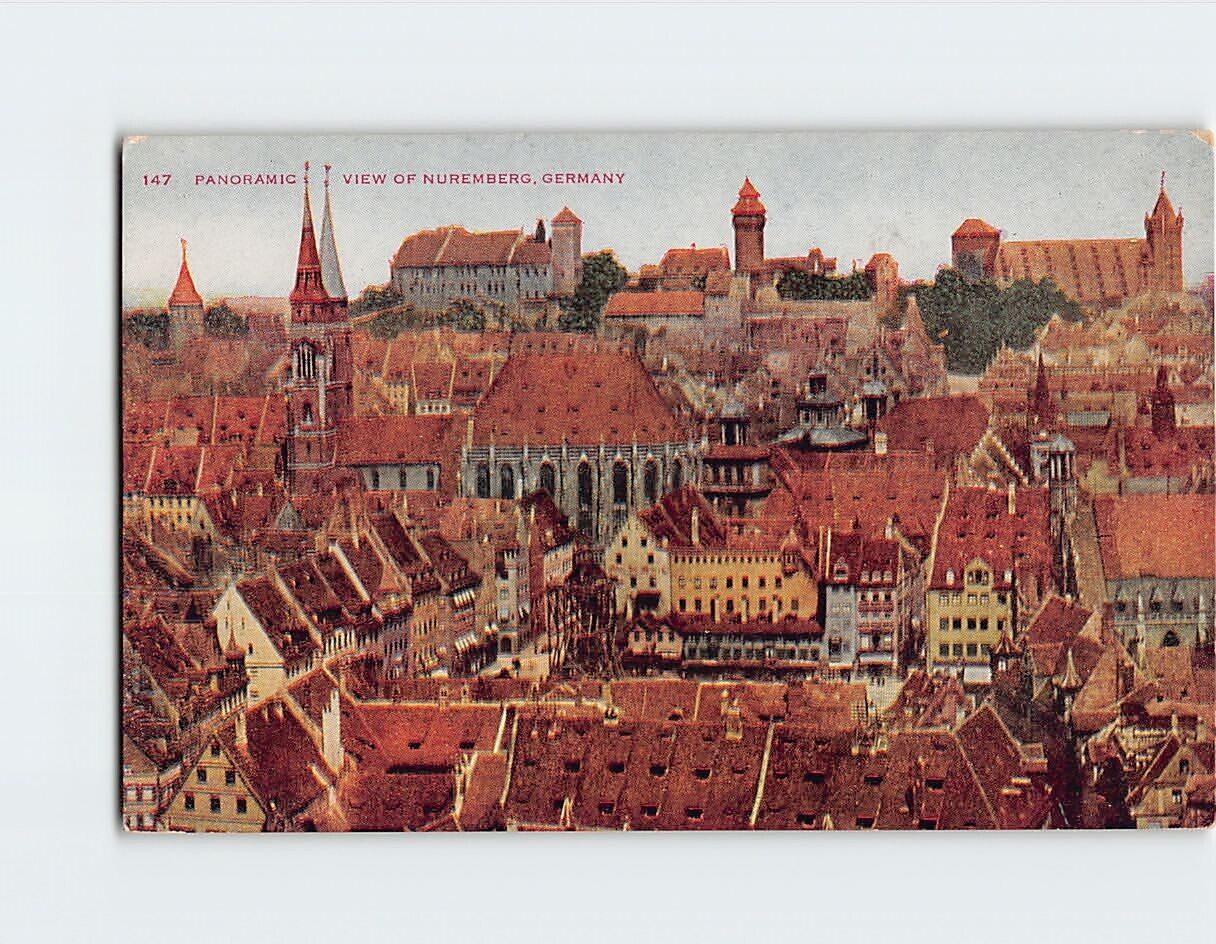 Postcard Panoramic View Of Nürnberg, Germany
