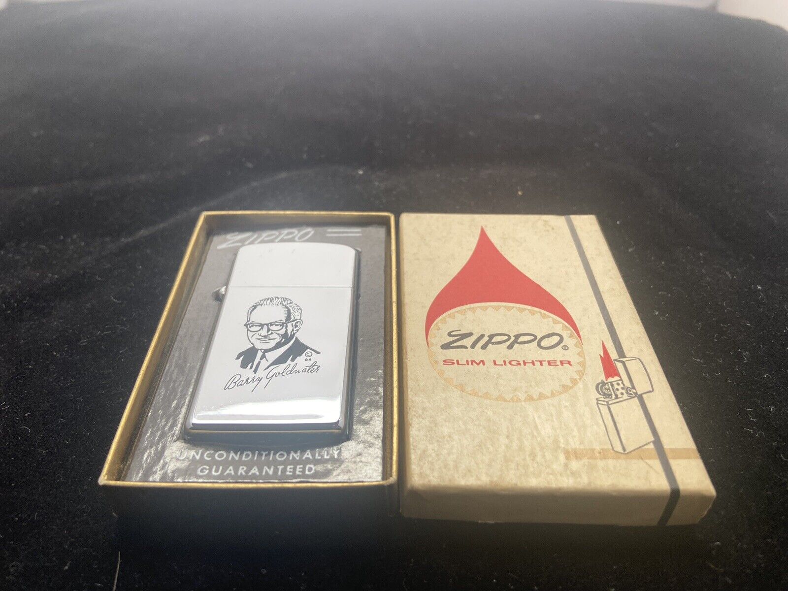Vintage 1964 BARRY GOLDWATER Presidential Campaign ZIPPO LIGHTER ORIGINAL BOX