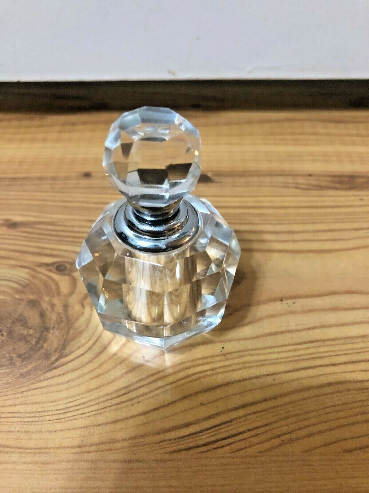 Oleg Cassini Glass Perfume Bottle Signed On bottom Atomizer