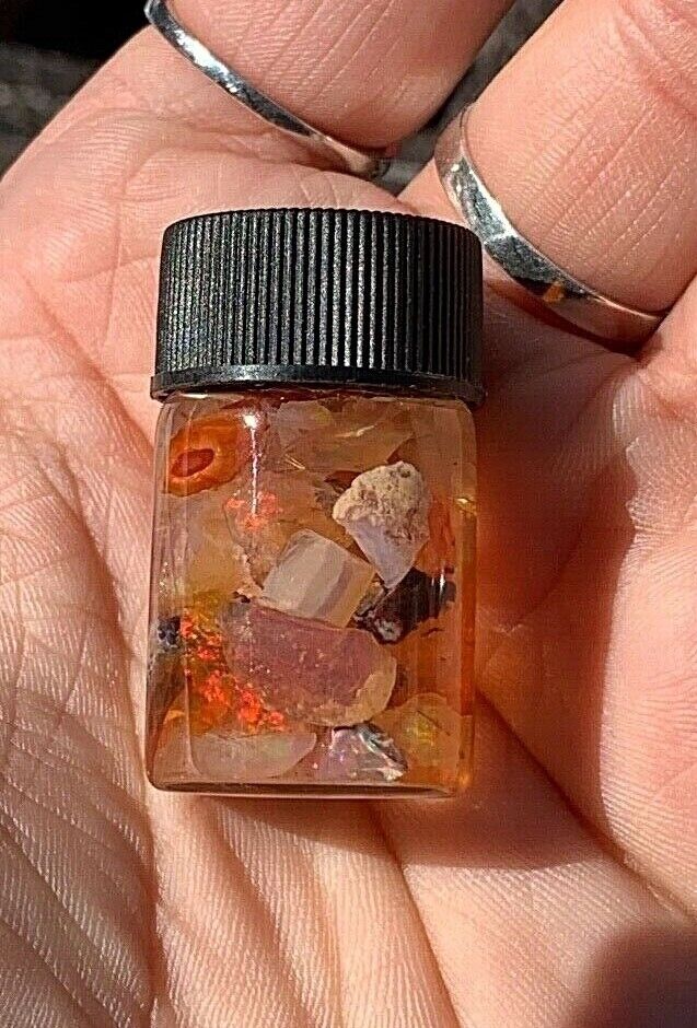 Authentic Rough Mexican Fire Opal Containers in Water