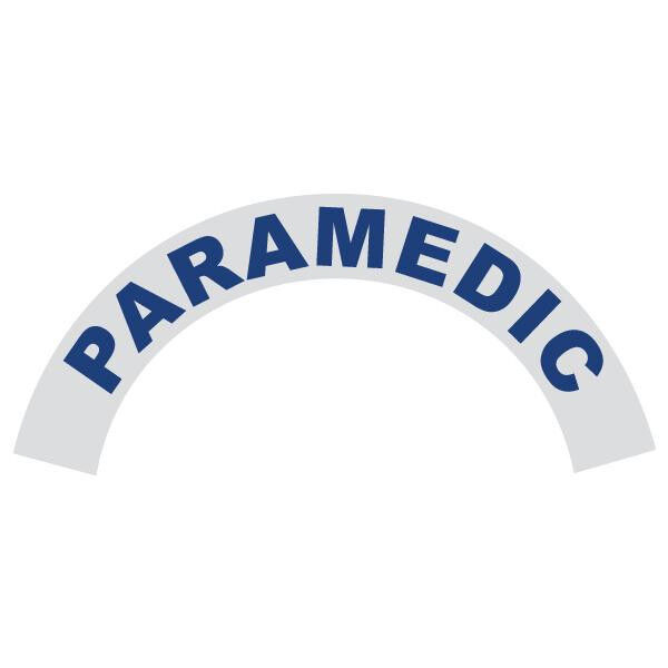 Paramedic Blue Helmet Crescent Reflective Decal Sticker