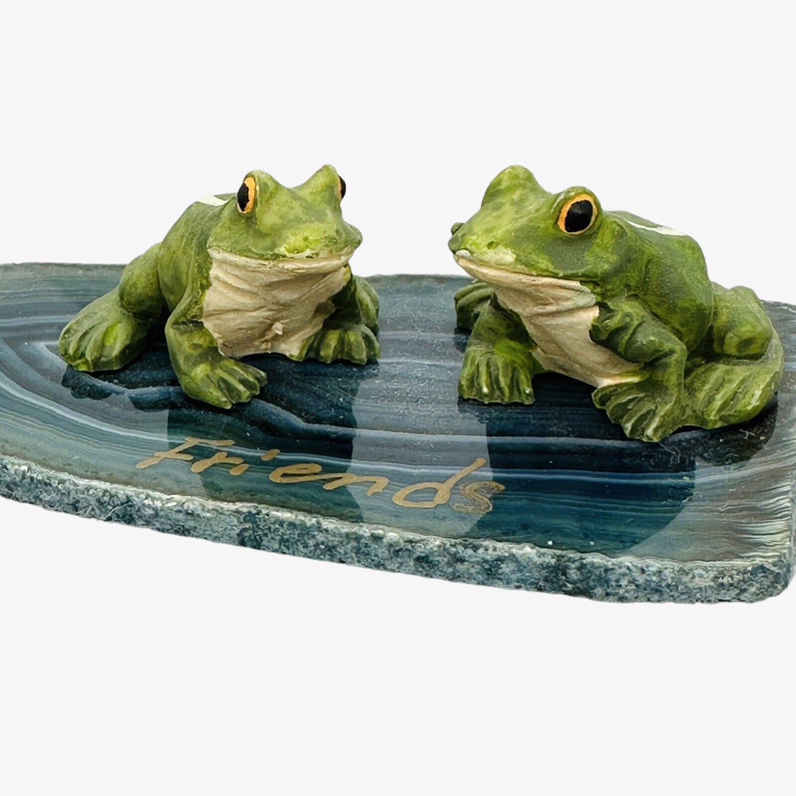 Vintage Two Frogs Friends Figurine