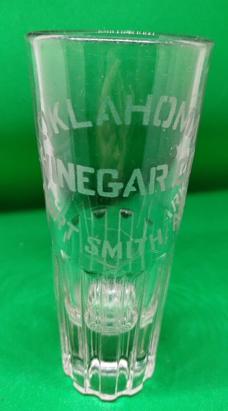 Antiq Glass Oklahoma Vinegar Co. FORT SMITH Ark. Lrg 5.3\