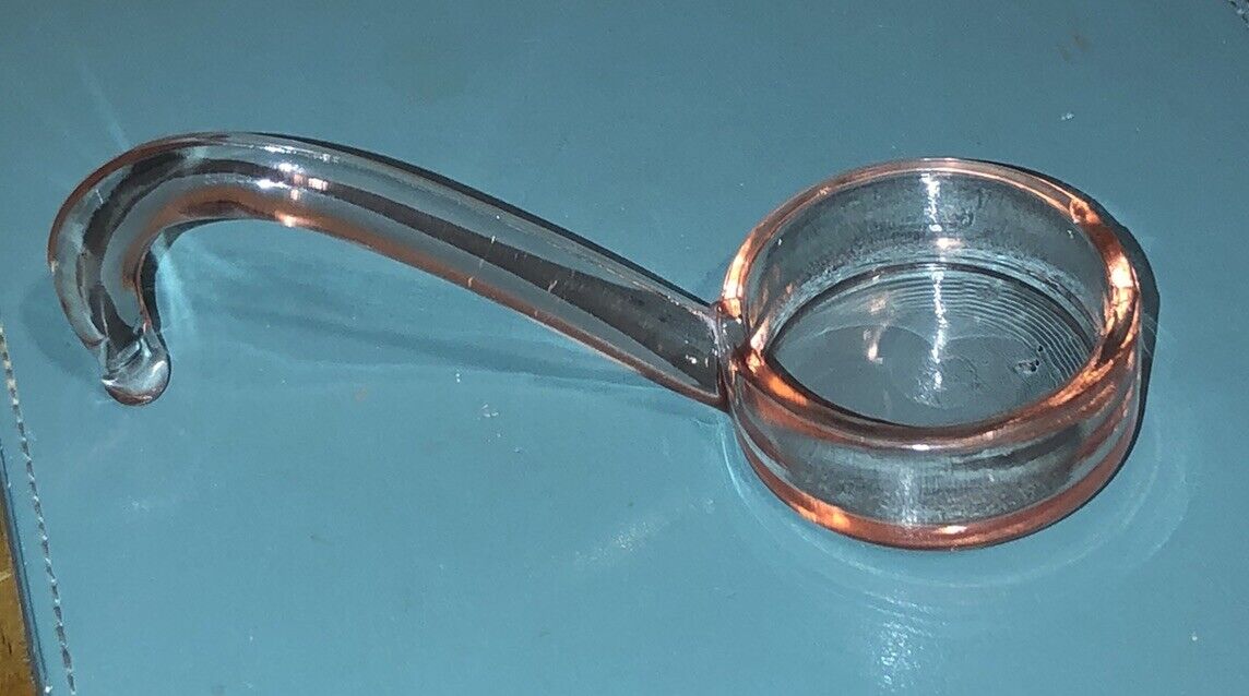 Vintage Pink Depression Glass Condiment/ Sauce Spoon Chipped