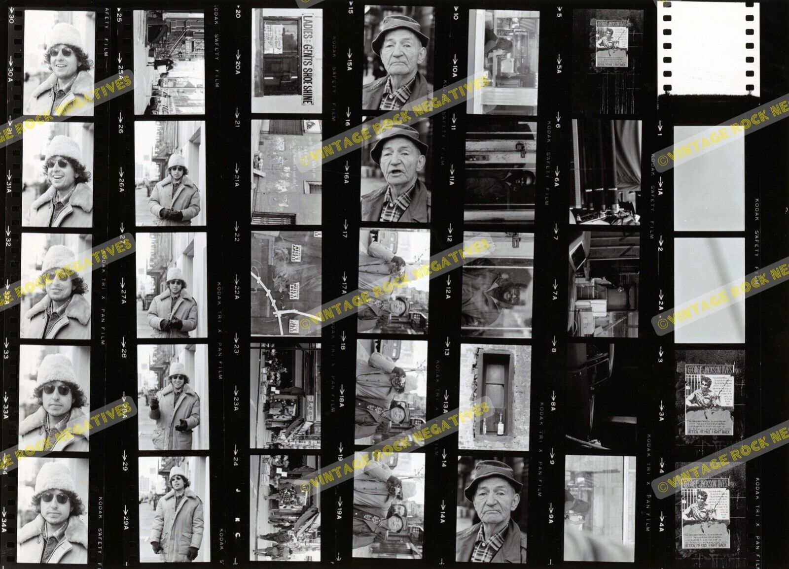 \'71 Bob Dylan Downtown NYC David Gahr Modern Pro Pigment Contact Print 11\
