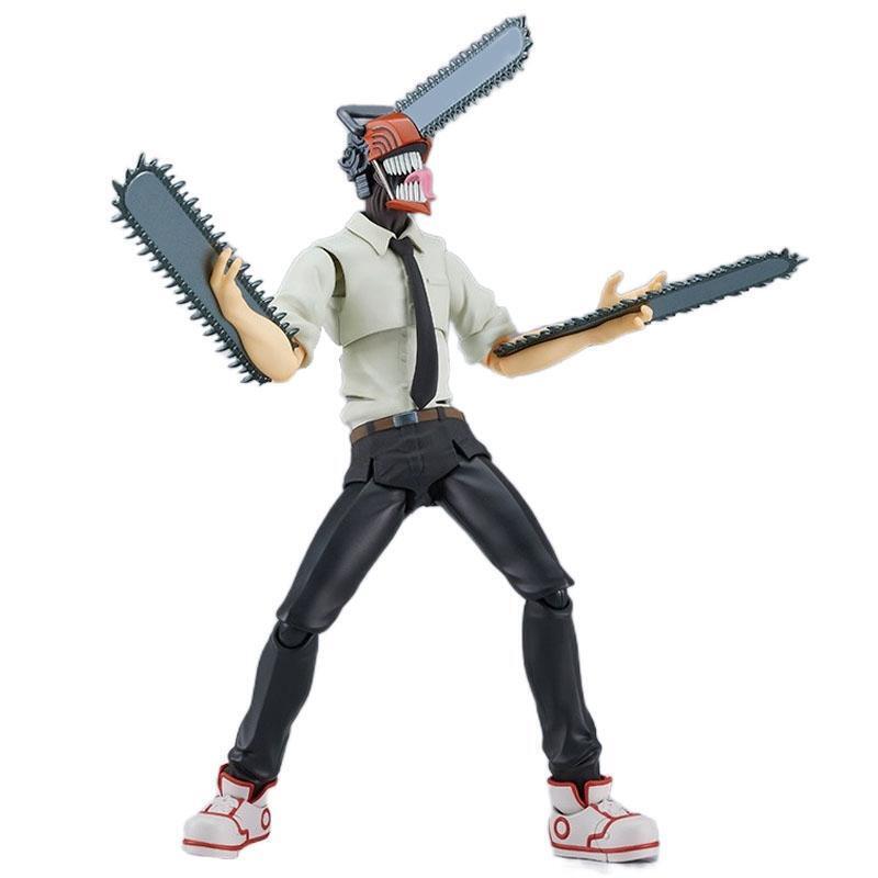 19 CM Chainsaw Man Pochita Denji Action Figure PVC Helmet Static Figure Toys