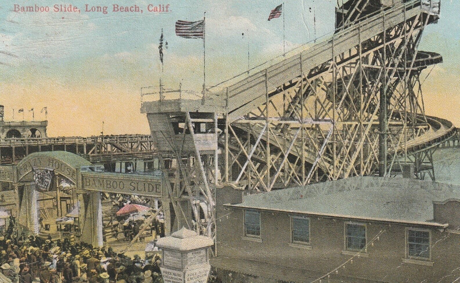 1923 Long Beach , California, Bamboo Slide, 1038
