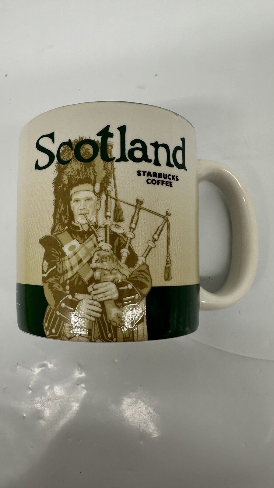 Starbucks Scotland Icon 3 oz Mug Coffee Cup Green -EUC