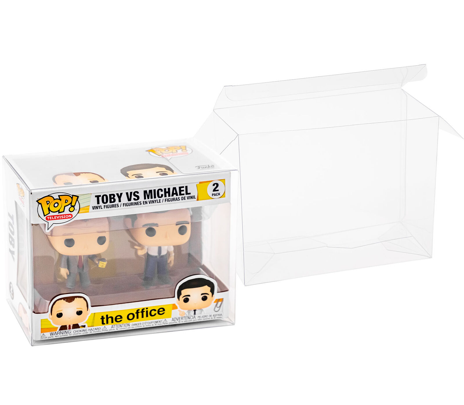 2-Pack Pop Protector Case For Funko 2 Pack Boxes for Vinyl Figures Thick .50mm