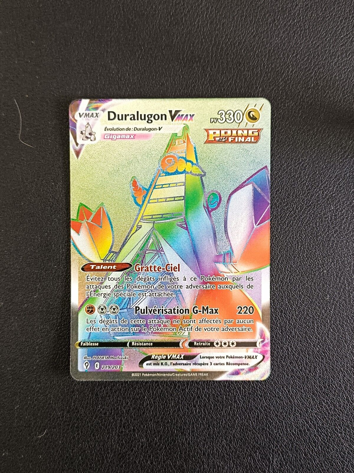 Pokemon Duralugon VMAX 219/203 EB07 Celestial Evolution Card FR