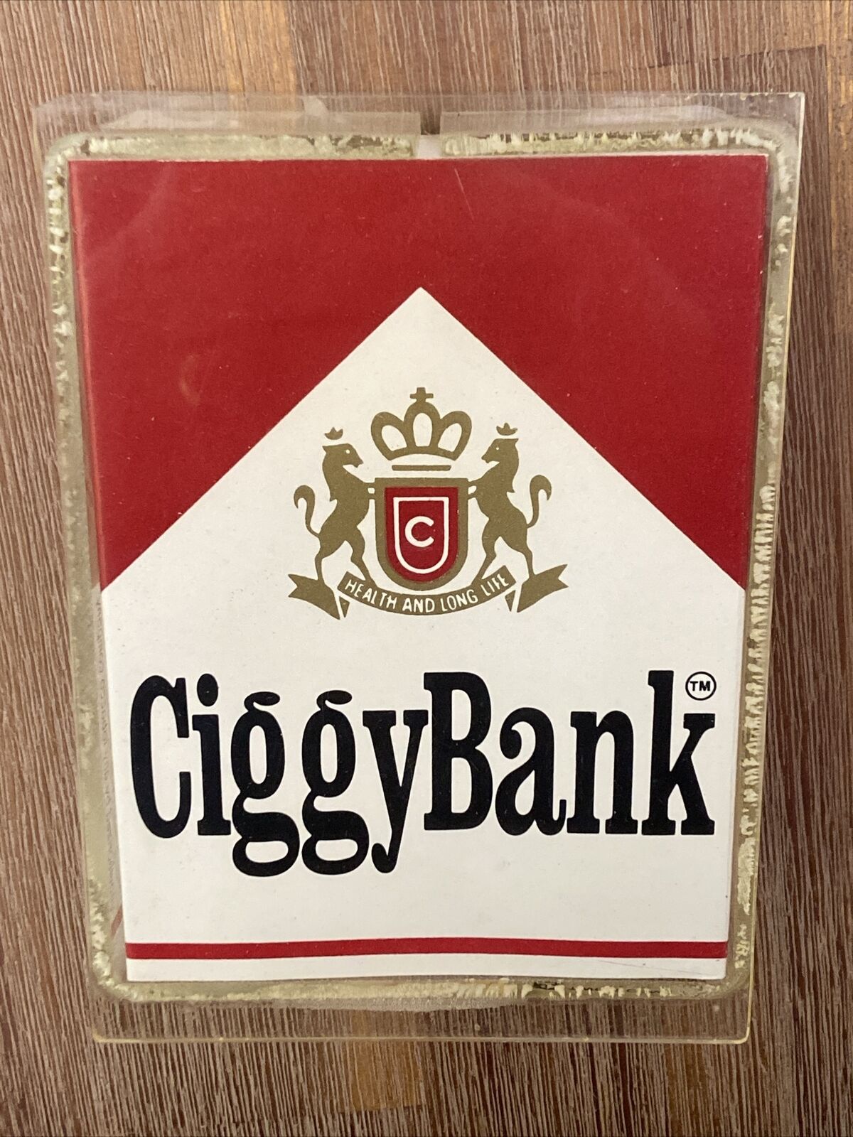 Vintage Cigarette CIGGY Bank 1978 Stop Smoking Save Money Rare Two’s Company