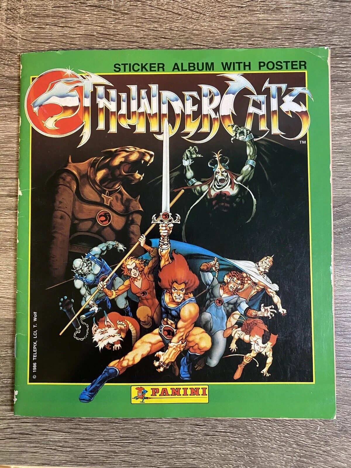 Vintage ThunderCats Sticker Album 1986 Panini 113 Stickers Poster Included Fair