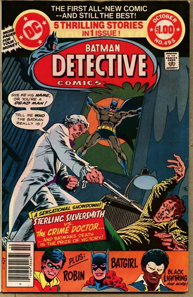 Detective Comics #495-1980 fn/vf 7.0 Giant Size Batman Robin Black Lightning 