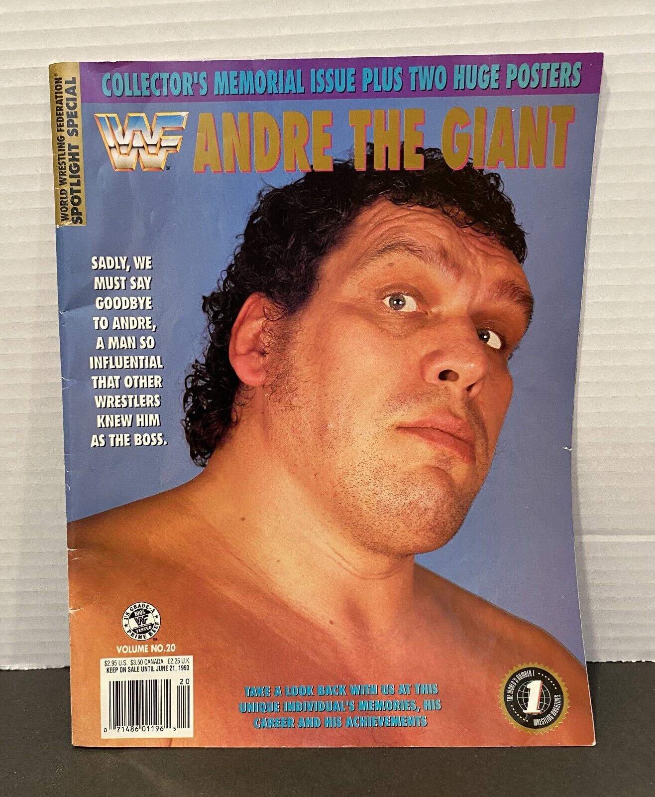 WWF Vintage 1988 Spotlight Collector's Magazine Andre The Giant vol. 20 Tribute