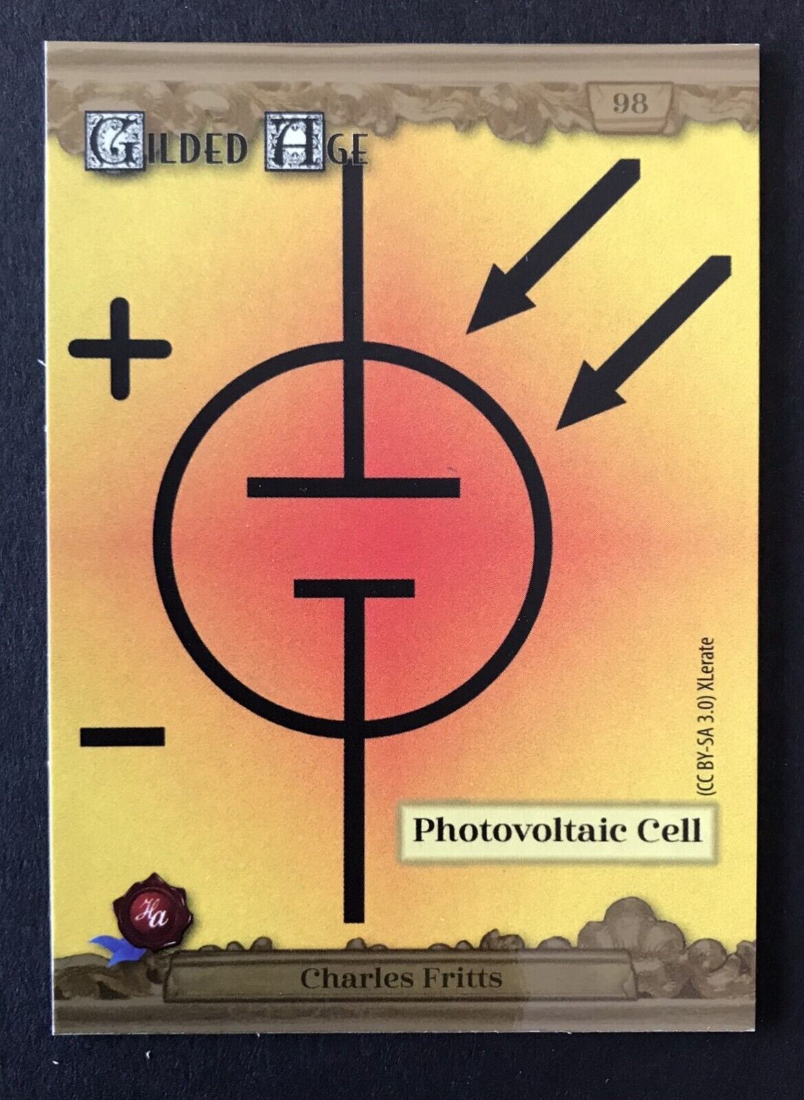 Photovoltaic Cell  2022 Historic Autographs Gilded Age #98 RADIANT Card 1 of 500