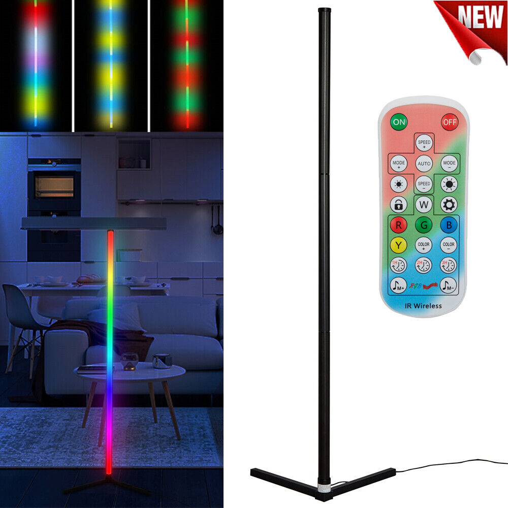 LED Corner Floor Lamp Living Room Bedroom Modern Home Decor RGB Floor Lamp USA