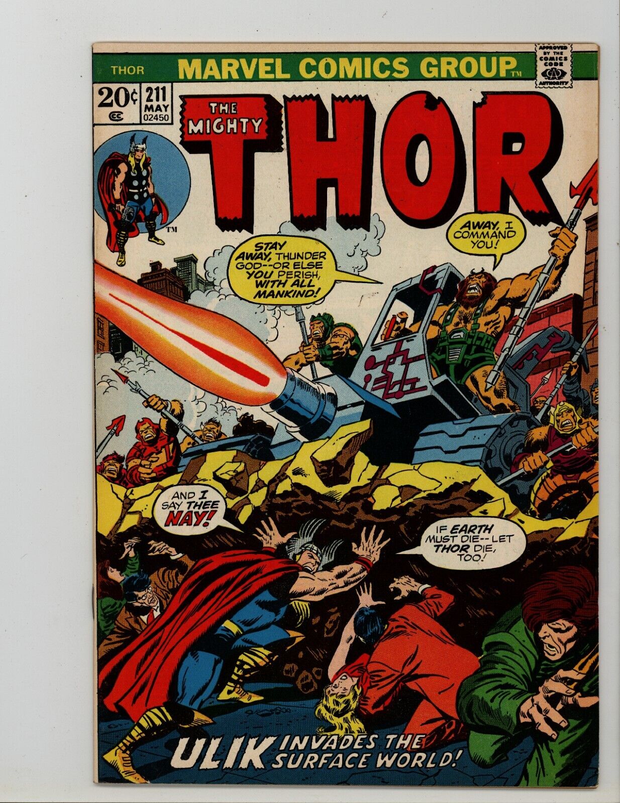 Thor 211 F/VF Ulik The Troll Appearance 1973