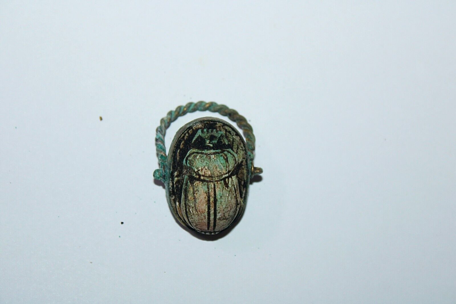 Rare Ancient Egyptian Pharaonic Ancient Copper Amulet Scarab Ring